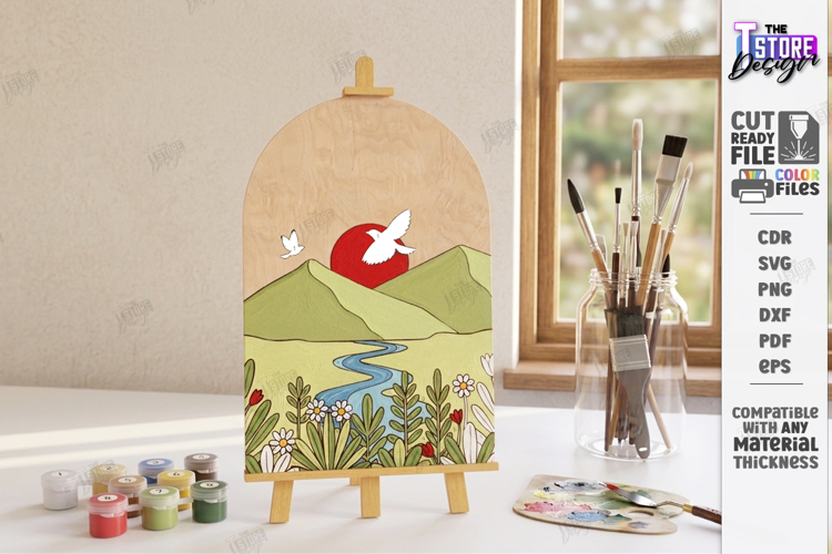 Paint by Numbers Laser Cut | Paintable Wood Art | Painting