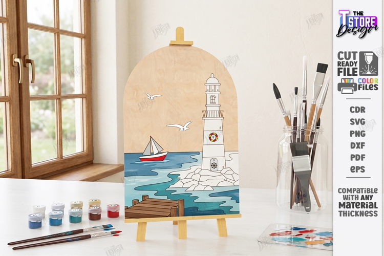 Paint by Numbers Laser Cut | Paintable Wood Art | Painting
