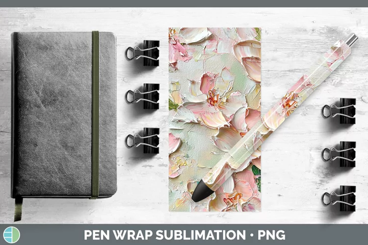 Paint Flowers 01 Azalea Pen Wrap Sublimation Pen Designs