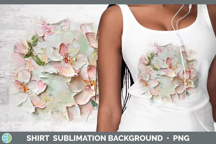 Paint Flowers 01 Azalea Shirt Sublimation Sublimation Backgr