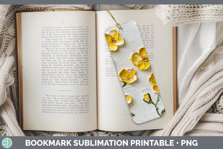 GorgeousPaint Flowers 01 Bookmark design.