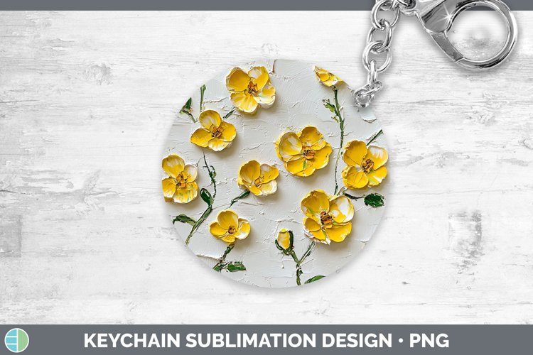 GorgeousPaint Flowers 01 Keychain design.