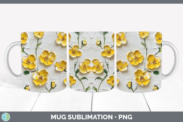 GorgeousPaint Flowers 01 Mug Wrap design.