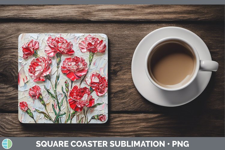 GorgeousPaint Flowers 01 Square Coaster design.