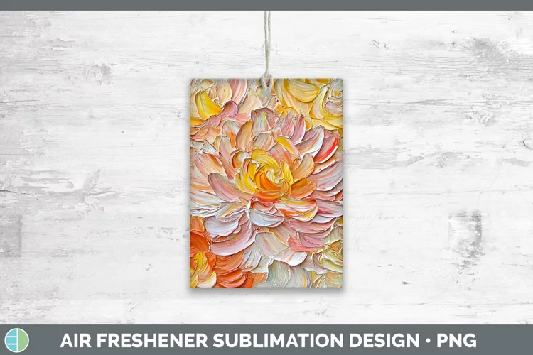 Paint Flowers 01 Chrysanthemum Air Freshener Sublimation Car