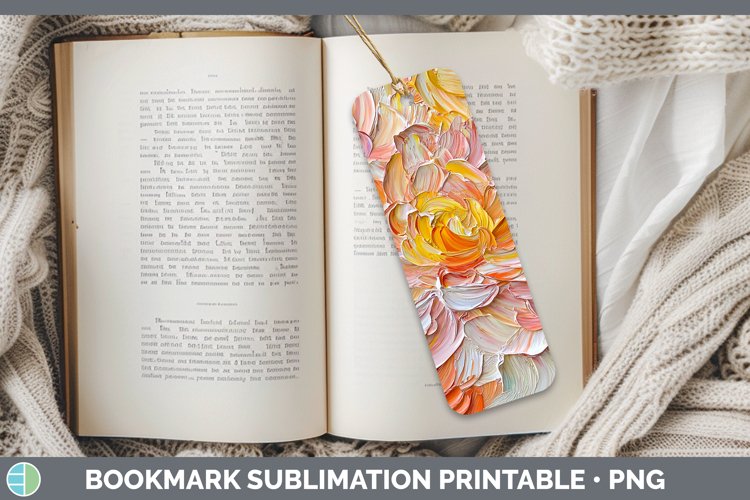GorgeousPaint Flowers 01 Bookmark design.