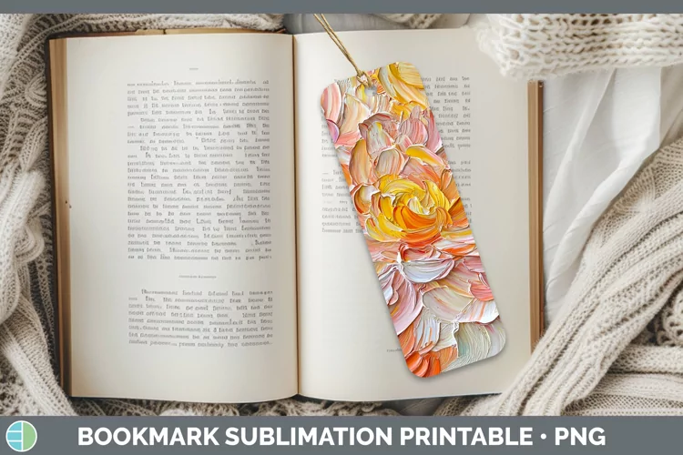 Paint Flowers 01 Chrysanthemum Bookmark Sublimation Printabl