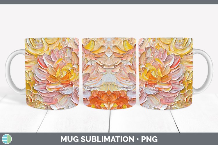 GorgeousPaint Flowers 01 Mug Wrap design.
