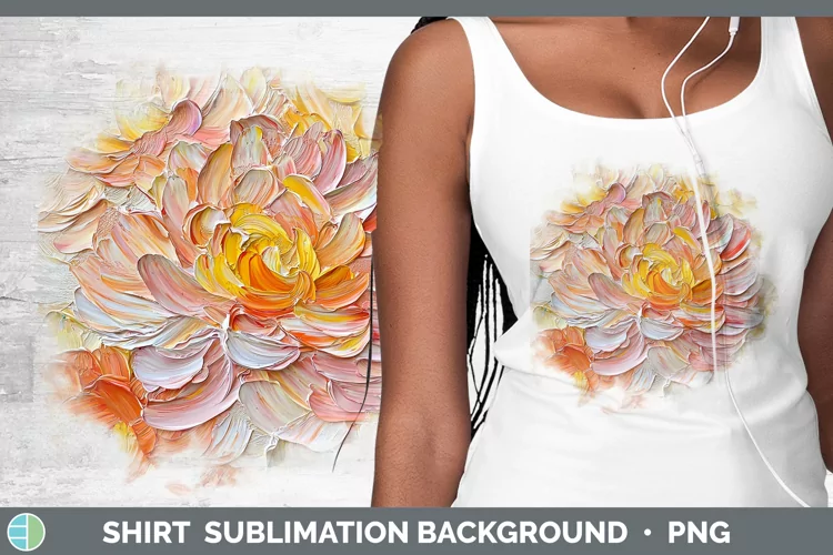 Paint Flowers 01 Chrysanthemum Shirt Sublimation Sublimation