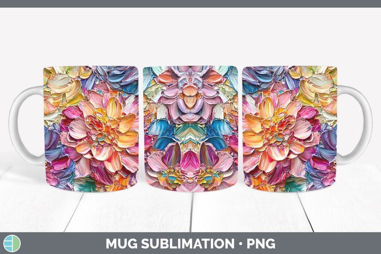 GorgeousPaint Flowers 01 Mug Wrap design.