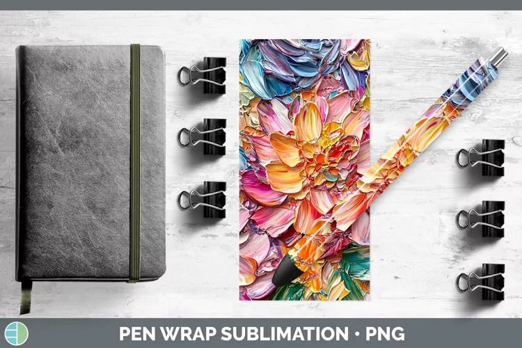 Paint Flowers 01 Dahlia Pen Wrap Sublimation Pen Designs