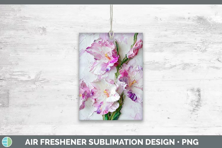 Paint Flowers 01 Gladiolus Air Freshener Sublimation Car Fre