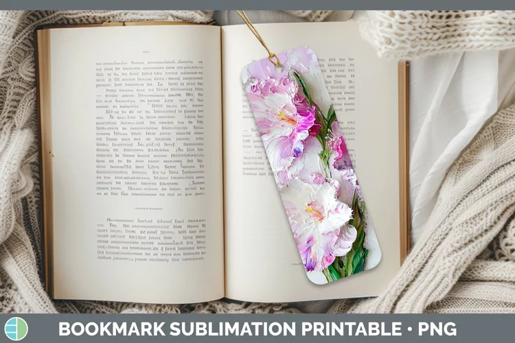 Paint Flowers 01 Gladiolus Bookmark Sublimation Printable De