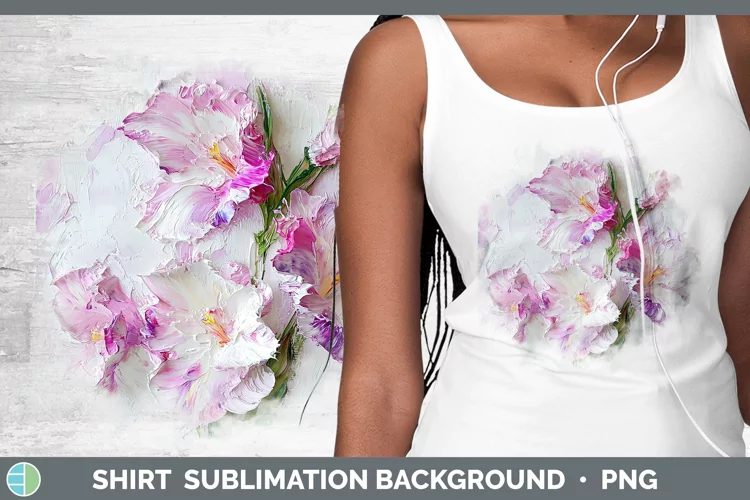 Paint Flowers 01 Gladiolus Shirt Sublimation Sublimation Bac