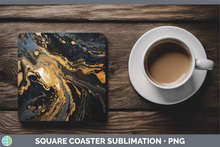 GorgeousPaint Pour Square Coaster design.