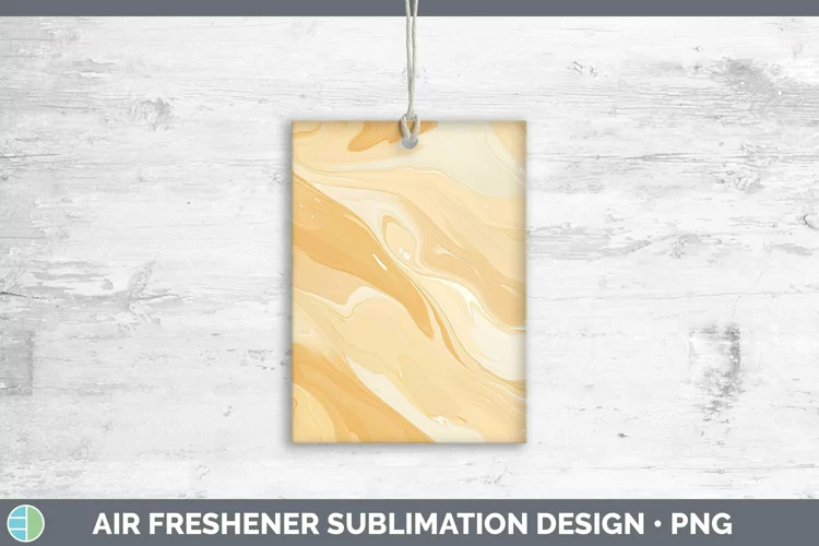 Paint Pour Brown Air Freshener Sublimation Car Freshener Des