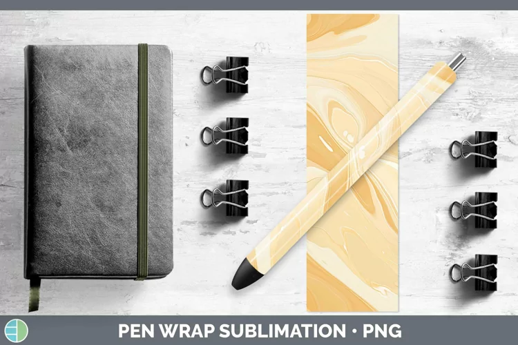 Paint Pour Brown Pen Wrap Sublimation Epoxy Pen Designs