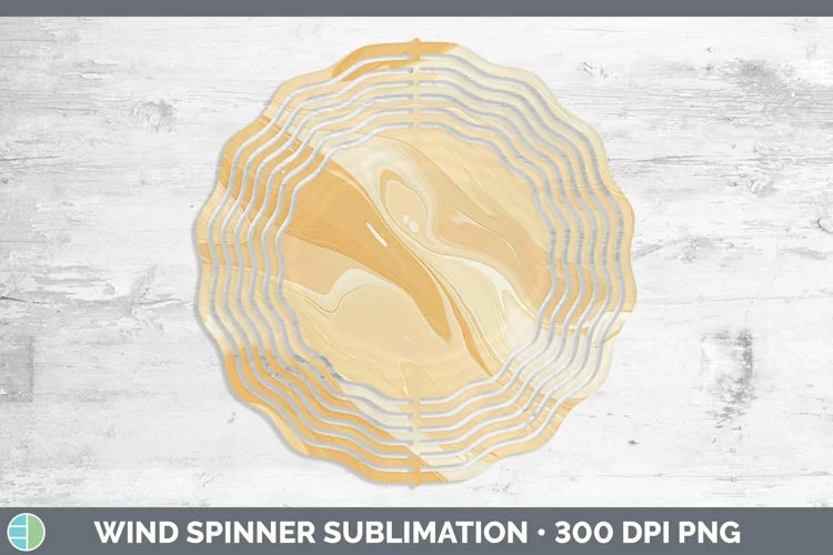 Paint Pour Brown Wind Spinner Sublimation Spinner Designs
