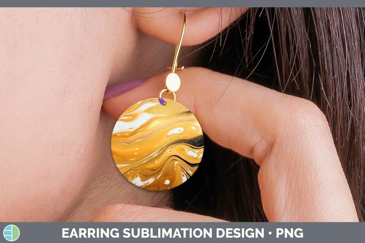 GorgeousPaint Pour Round Earrings design.