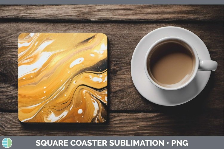 GorgeousPaint Pour Square Coaster design.