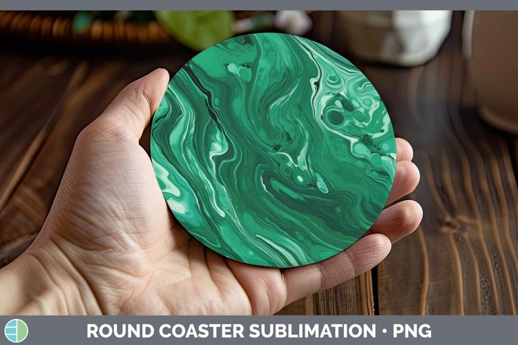 GorgeousPaint Pour Round Coaster design.