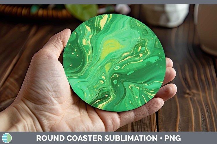 GorgeousPaint Pour Round Coaster design.