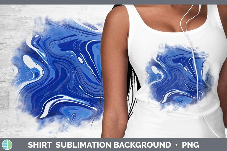 Paint Pour Indigo Shirt Sublimation Sublimation Background D