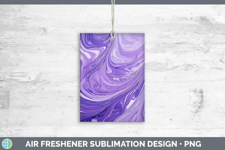 Paint Pour Lavender Air Freshener Sublimation Car Freshener