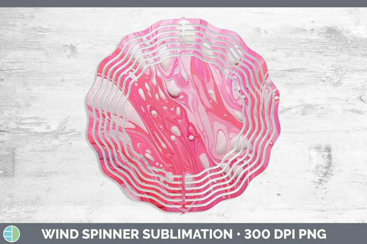 Paint Pour Pink Wind Spinner Sublimation Spinner Designs