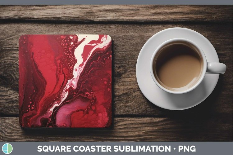 GorgeousPaint Pour Square Coaster design.