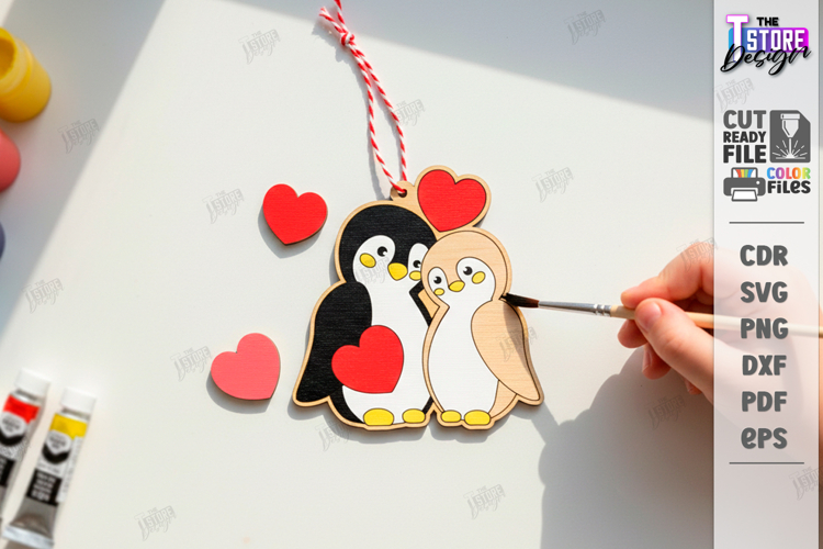 Valentines Paintable Ornament Laser Cut | Coloring Craft