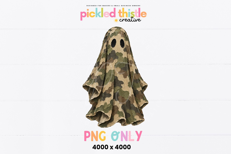 Camo Ghost PNG, Hunting Halloween Shirt Graphic
