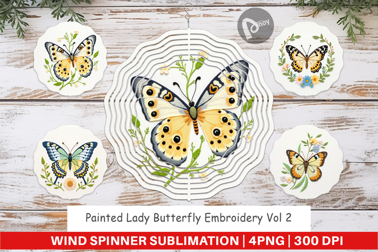 Wind Spinner Painted Lady Butterfly