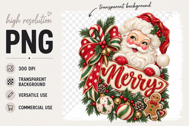 Santa Sublimation png, Christmas Sublimation Design png