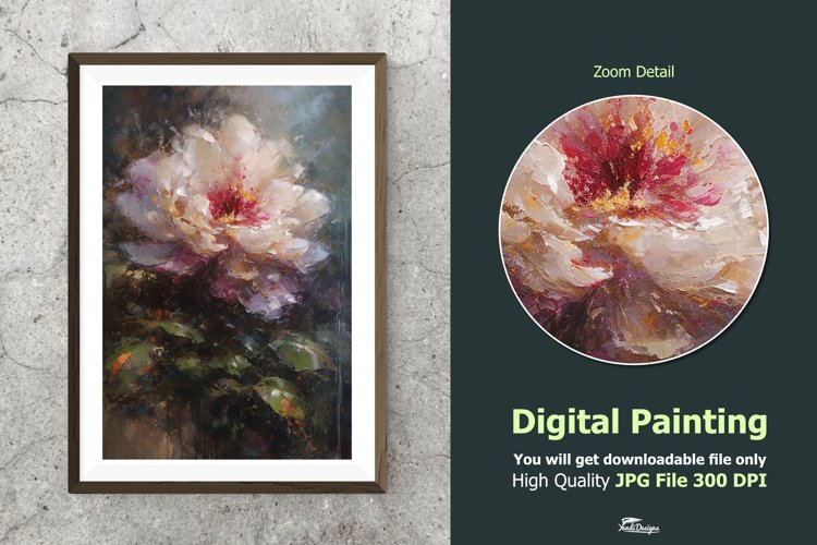 Flower Petal Impressionist Digital Painting V16