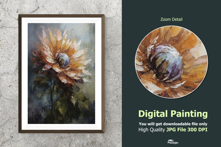 Flower Petal Impressionist Digital Painting V3 example image 1
