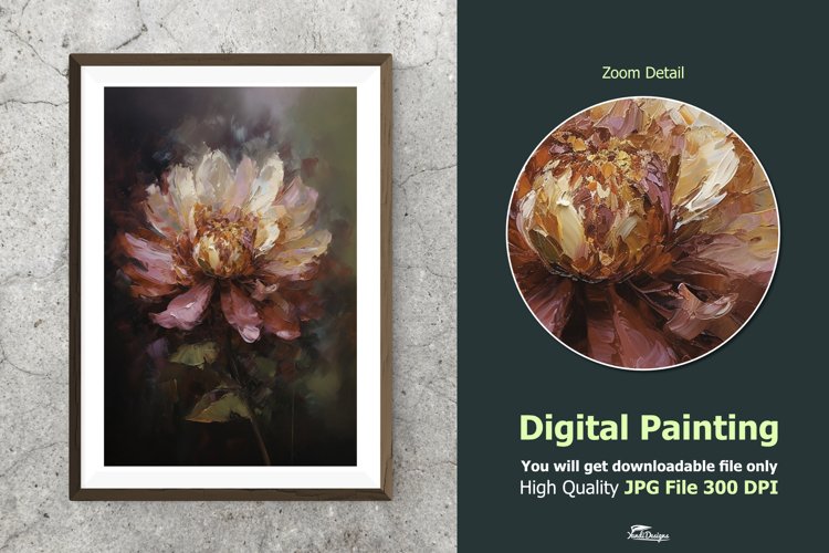 Flower Petal Impressionist Digital Painting V4