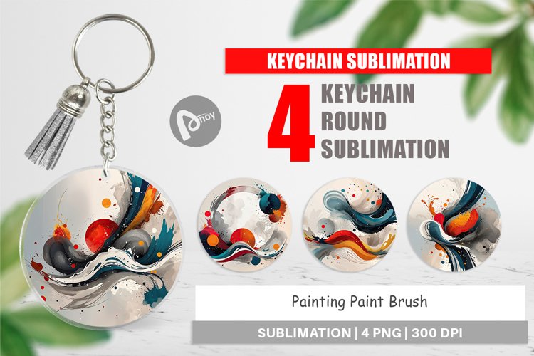 Keychain Paint Brush Painting