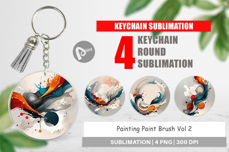 Keychain Paint Brush Painting example image 1
