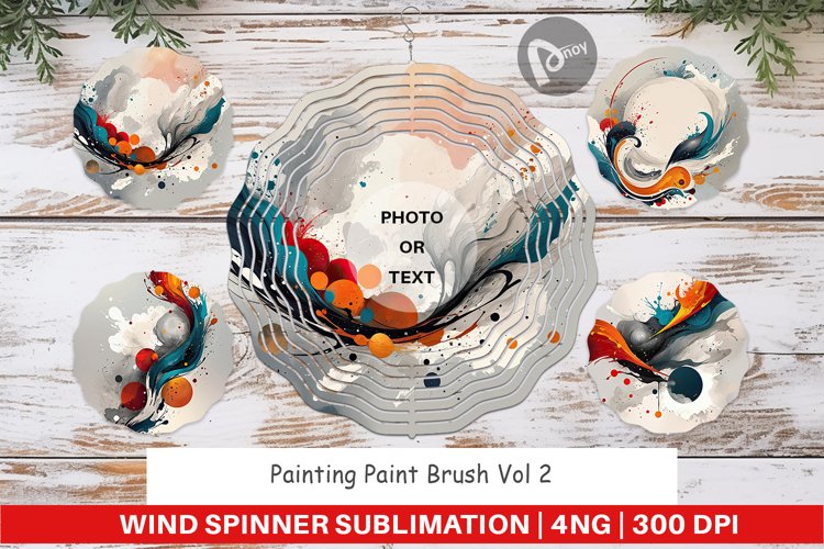 Wind Spinner Paint Brush Painting