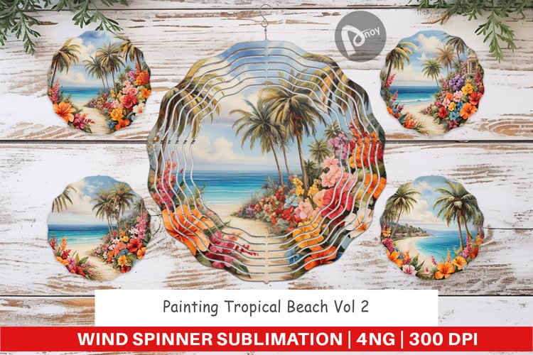 Wind Spinner Painting Tropical Beach