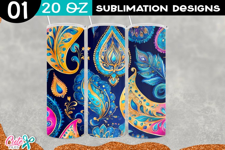 Paisley Sublimation Tumbler PNG|Mothers Day Design