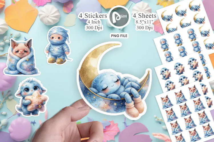 Bedtime Spooky Phantoms Sticker