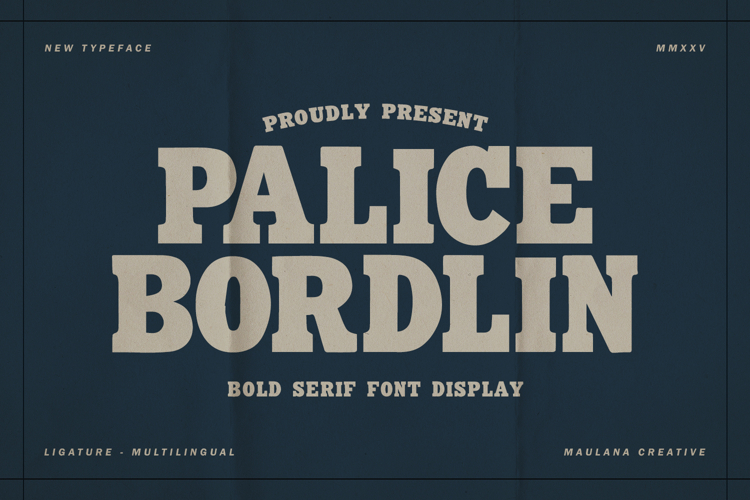 Palice Bordlin Vintage Bold Display Serif Font