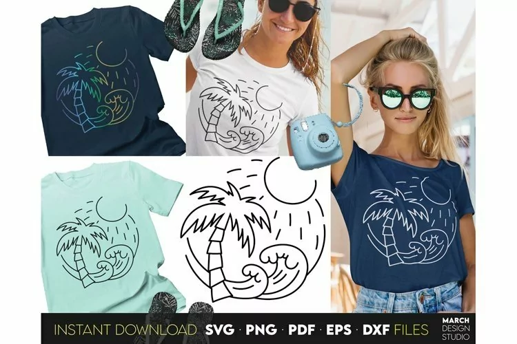 Palm tree svg, beach palm tree, sunshine svg