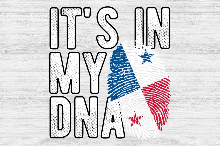 Its in my DNA Panama Flag Fingerprint PNG Sublimation