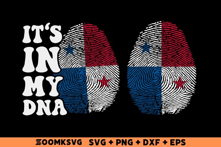 It's in my DNA Panama Flag Fingerprint Sublimation PNG, SVG example image 1