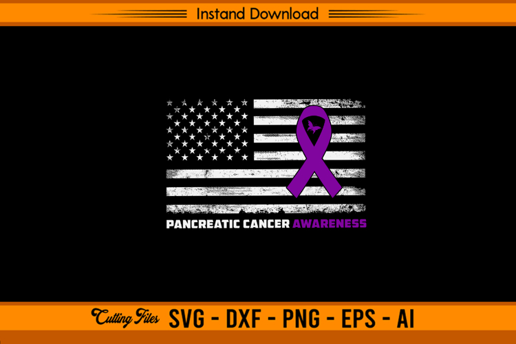Pancreatic Cancer Awareness Flag SVG Design File