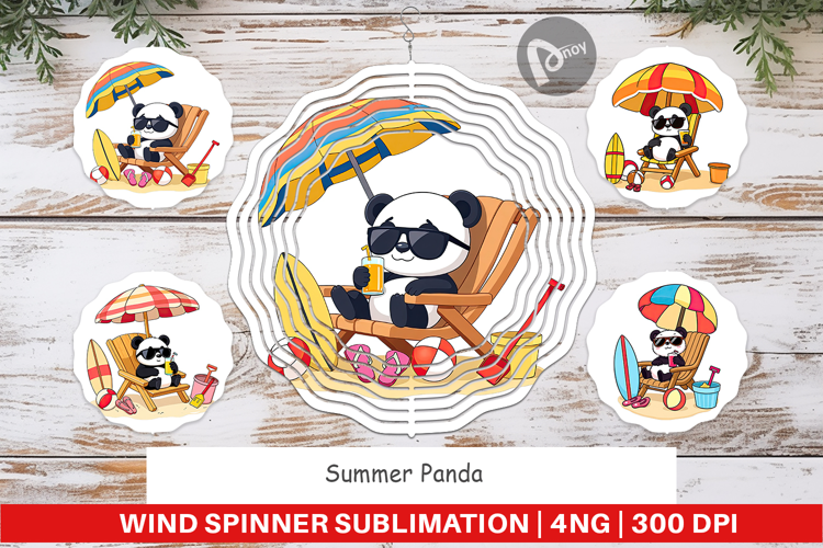 Wind Spinner Summer Panda