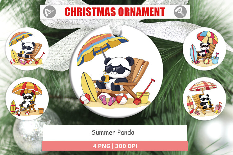 Ornament Summer Panda example image 1
